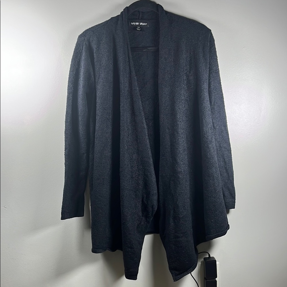 Barefoot Dreams Black Drape Cardigan Size S/M